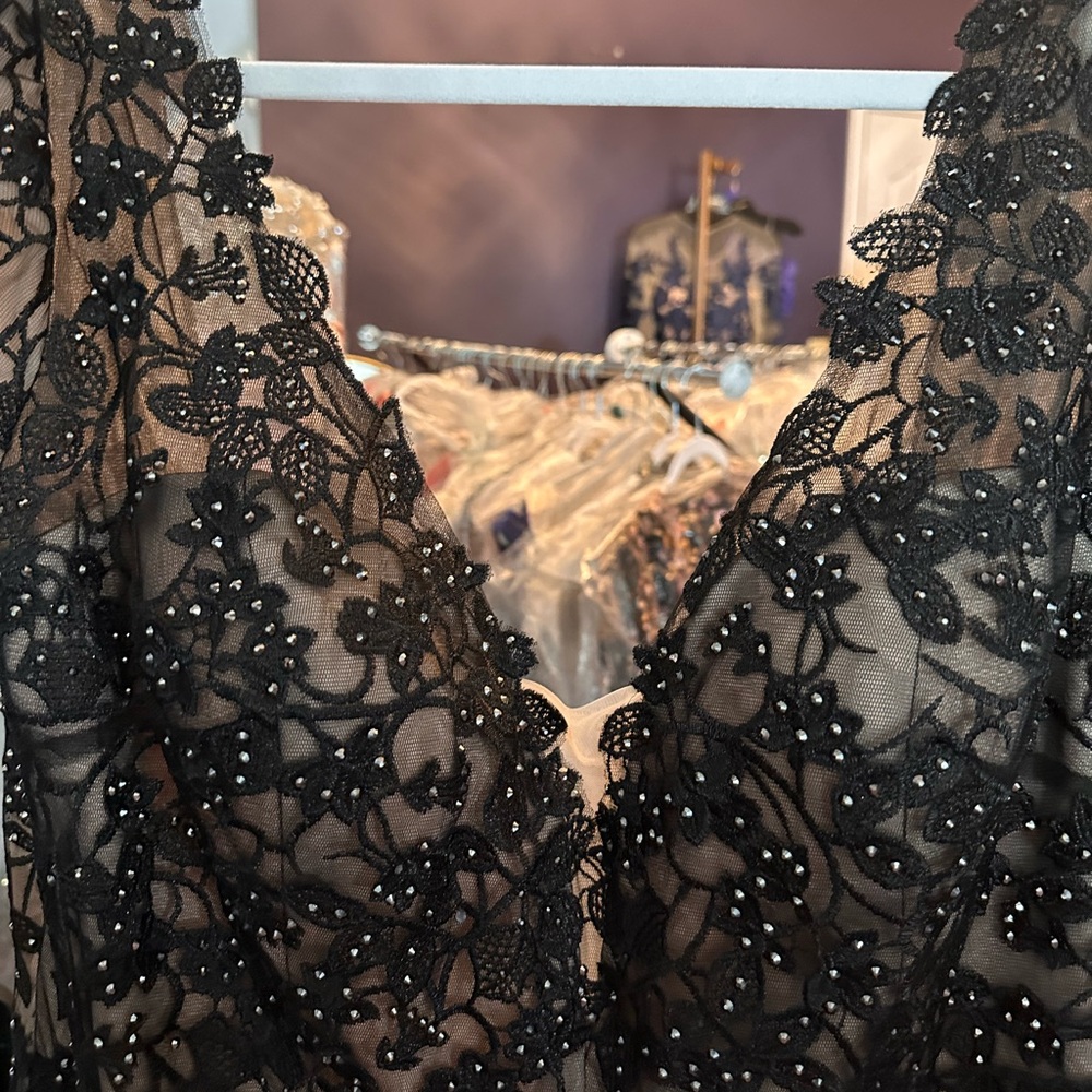 Mac Duggal 50644 Dress - Size 18 lace sexy gala prom fund raisers crystals bead - Picture 3 of 11